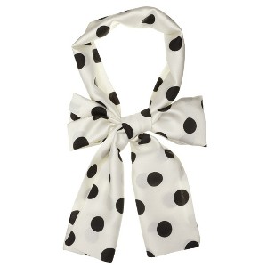 Allegra K Women's Polka Dot Long Skinny Double-Sided Scarf 57.87*5.12"(L*W) - 1 of 4