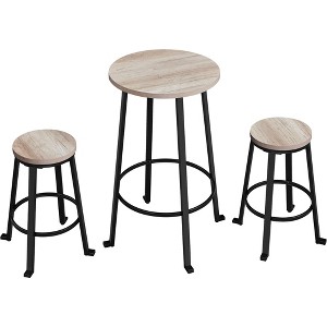 Yaheetech 3-Piece Industrial Dining Table Set with Metal Legs - 1 of 4