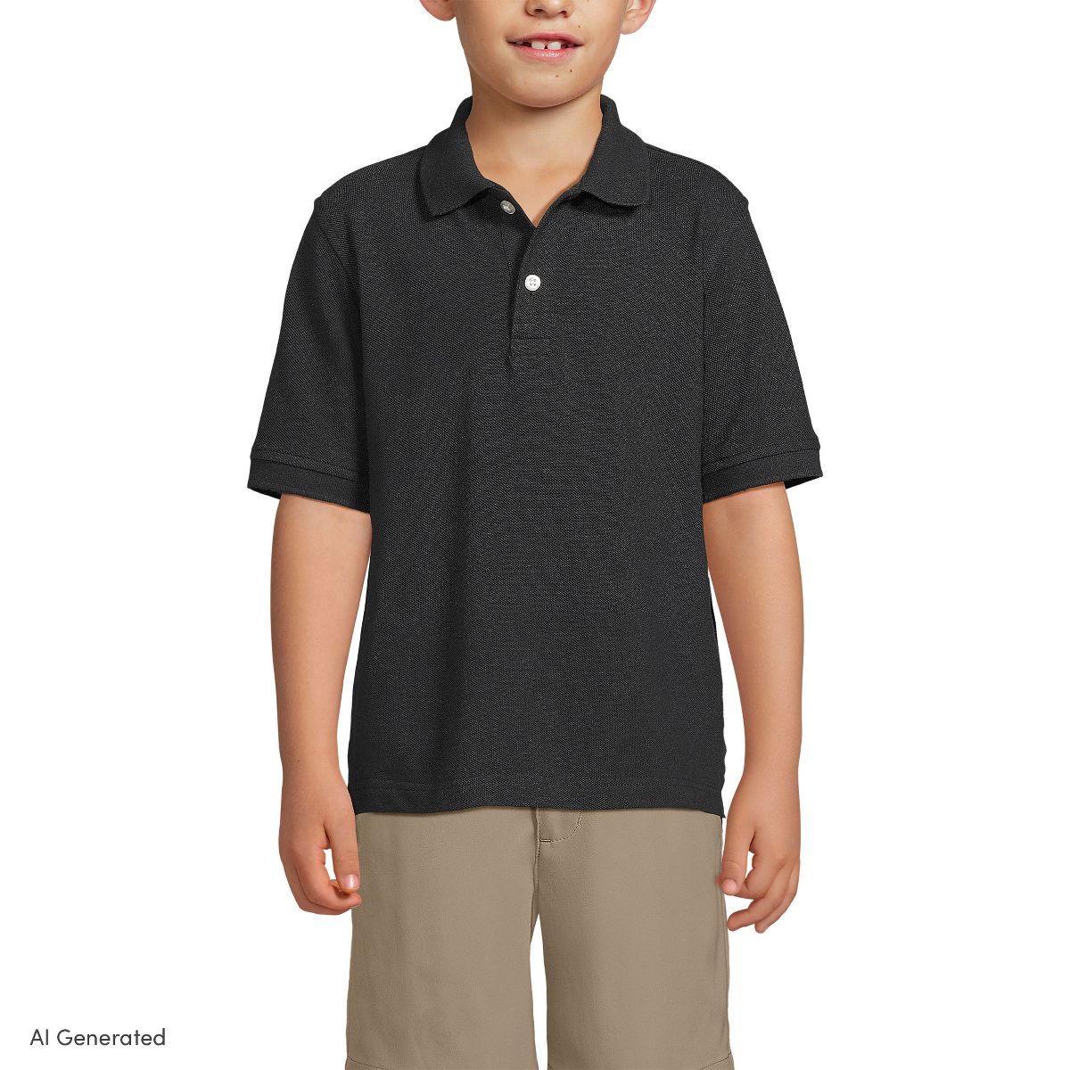 Lands' End School Uniform Kids Short Sleeve Mesh Polo Shirt - thumbnail 5