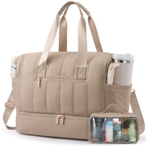 Generic Travel Duffle Bag,Puffer Weekender Bags For Women with Shoe Compartment,Duffel Bags - 1 of 4