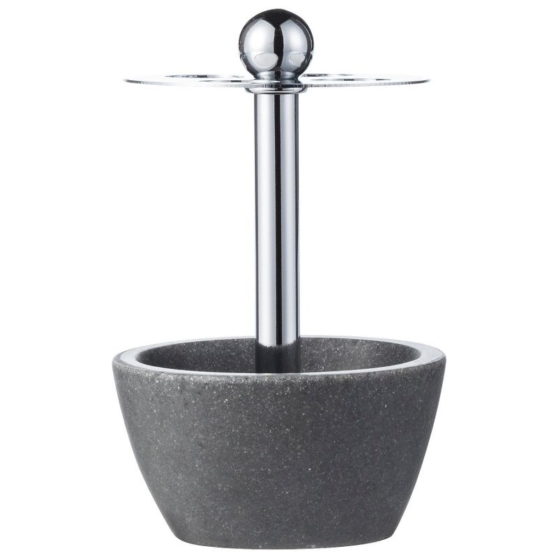 Charcoal Stone Toothbrush Holder Gray - Allure Home Creations, 1 of 6
