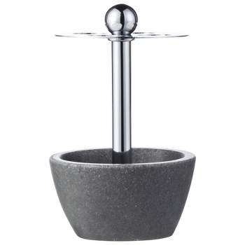 Charcoal Stone Toothbrush Holder Gray - Allure Home Creations
