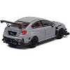 Subaru VAB WRX STI S4 WideBody Gray with Red Interior with Extra Wheels 1/64 Diecast Model Car by CM Models - 3 of 4