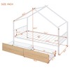 Twin-Size Metal House-Shaped Bed with Dual Storage Drawers - 4 of 4