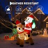 7ft Outdoor Christmas Inflatable Santa Claus with Reindeer, Indoor Blow Up Yard Xmas Decor with Built-in Bright 5 Led Lights for Holiday Party Home - 3 of 4