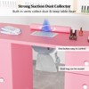 Karlhome 42.5 in. White MDF 4-Drawer Manicure Table Nail Desk with Cabinet, Doors, Electric Dust Collector - 4 of 4