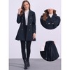 INSPIRE CHIC Women's Winter Long Lapel Collar Double Breast Coats - 2 of 4