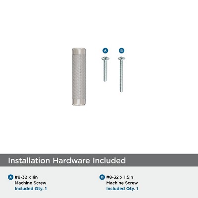 Polished Nickel T-Handle Cabinet Knob with Mounting Hardware