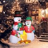 ChicFurnit Inflatable Holiday Decorations 5FT Christmas Snowman Family Inflatable Decoration for Holiday Yard Display, Multicolored, 55.1"*47.2"*60.2" - 2 of 4