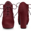 Perphy Women's Lace Up Round Toe Cushioned Insole Platform Chunky Heel Ankle Boots - 3 of 4