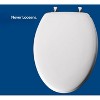 Attop Toilet Seat with Chrome Hinges will Never Come Loose, Elongate White - 3 of 4