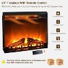 SinCiDo Farmhouse Electric Fireplace TV Stand for 70+ Inch TV, 34" Tall Entertainment Center w/Sliding Doors & Adjustable Shelves - 3 of 4