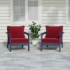 WestinTrends Avalon Outdoor Modern HDPE Patio Club Chairs with Deep Seat Cushions (Set of 2) - 2 of 4