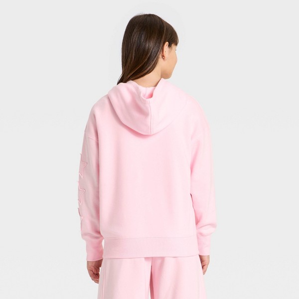 Sudadera con capucha extragrande con aplicación de estrella para niña - art class™ Rosa 2