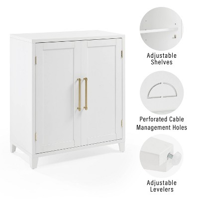White Recessed Panel Stackable Kitchen Pantry Cabinet
