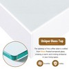 27.5" x 27.5" Modern Square High Glossy Coffee Table, with 16-color LED Strip Lights & 5mm Frosted Tempered Glass Top, for Living Room - 4 of 4