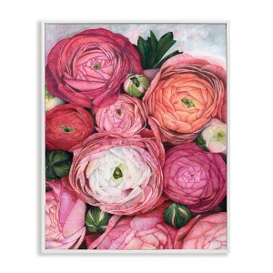 Stupell Industries Romantic Red Peonies Budding Black Framed Giclee Art - 1 of 4