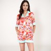 Anna-Kaci Lounge Women's Colorful Fruit Print Pajama Set with Short Sleeve Button-Up Top and Striped Trim Shorts - 2 of 4