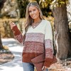 Women's Striped V Neck Drop Sleeve Sweater - Cupshe - 3 of 4