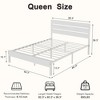 VECELO Platform Bed Frame With Rustic Vintage Wood Headboard and Footboard, Sturdy Metal Slats, No Box Spring Required - 2 of 4