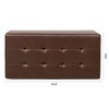 CENGHU Storage Ottoman with Wooden Legs, Faux Leather Ottoman with Storage, End Bench, Entryway Footstool, Ottoman Bench for Living Room & Bedroom - 4 of 4