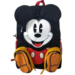 Mickey Front Body 16" Backpack with 3D 3 Zipper Pockets - 1 of 3