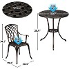 Acekool 47" Round Dining Table for 4-6 - Wooden Family Kitchen Table with Adjustable Feet - 3 of 4