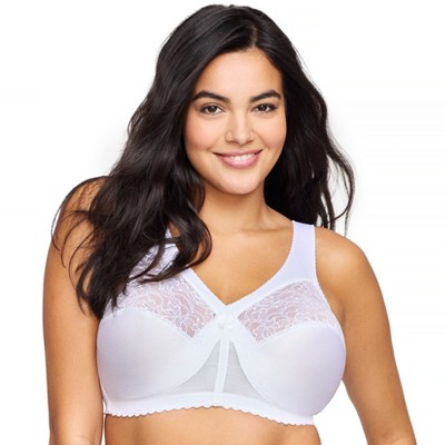 Glamorise Womens Magiclift Original Support Wirefree Bra 1000 White 48dd :  Target