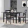 Syemin Dining Chairs Farmhouse Style Dining Chairs Set of 2, Wooden Kitchen Chairs, Counter Height Bar Stools High Chair, Black, 17.13"*21.85"*38.07" - 4 of 4