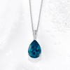 Ross-Simons 13.00 Carat London Blue Topaz Pendant Necklace With Diamond Accents in Sterling Silver - 3 of 4