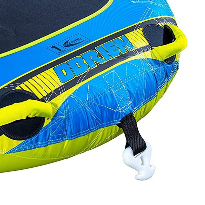 O'Brien Screamer Inflatable Single Person 60 Inch Round Water Sports Towable Tube for Boating with Quick Connect Tow Hook and Lightning Air Inflation, 4 of 6