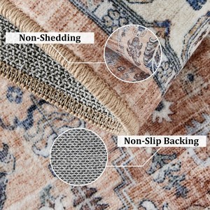 Washable Area Rug, Vintage Area Rug ¨C Non-Slip Indoor Distressed Carpet for Living Room, Bedroom & Dining Room - 1 of 4