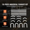 VEVOR Exhaust Kit, 16pcs, DIY Universal Galvanized Steel Exhaust Kit with Slip-Fit Joint & Large Exhaust Tube, Rust-Proof Exhaust Pipe - 3 of 4