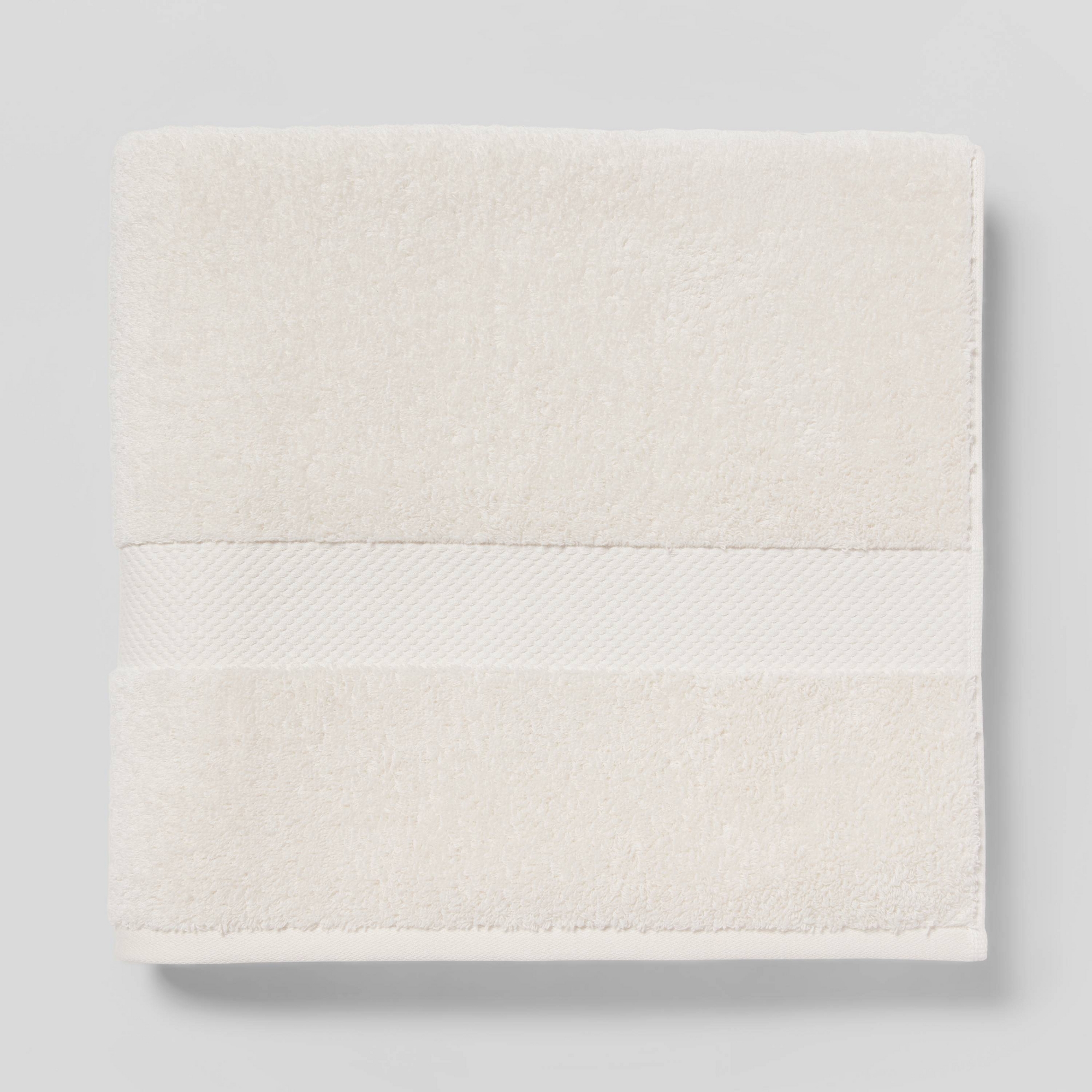 Performance Plus Bath Towel Cream - Threshold™: Heavyweight Cotton, Fade-Resistant, OEKO-TEX Certified