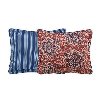 Waverly Tabriz King Blue Cotton Reversible Comforter Set