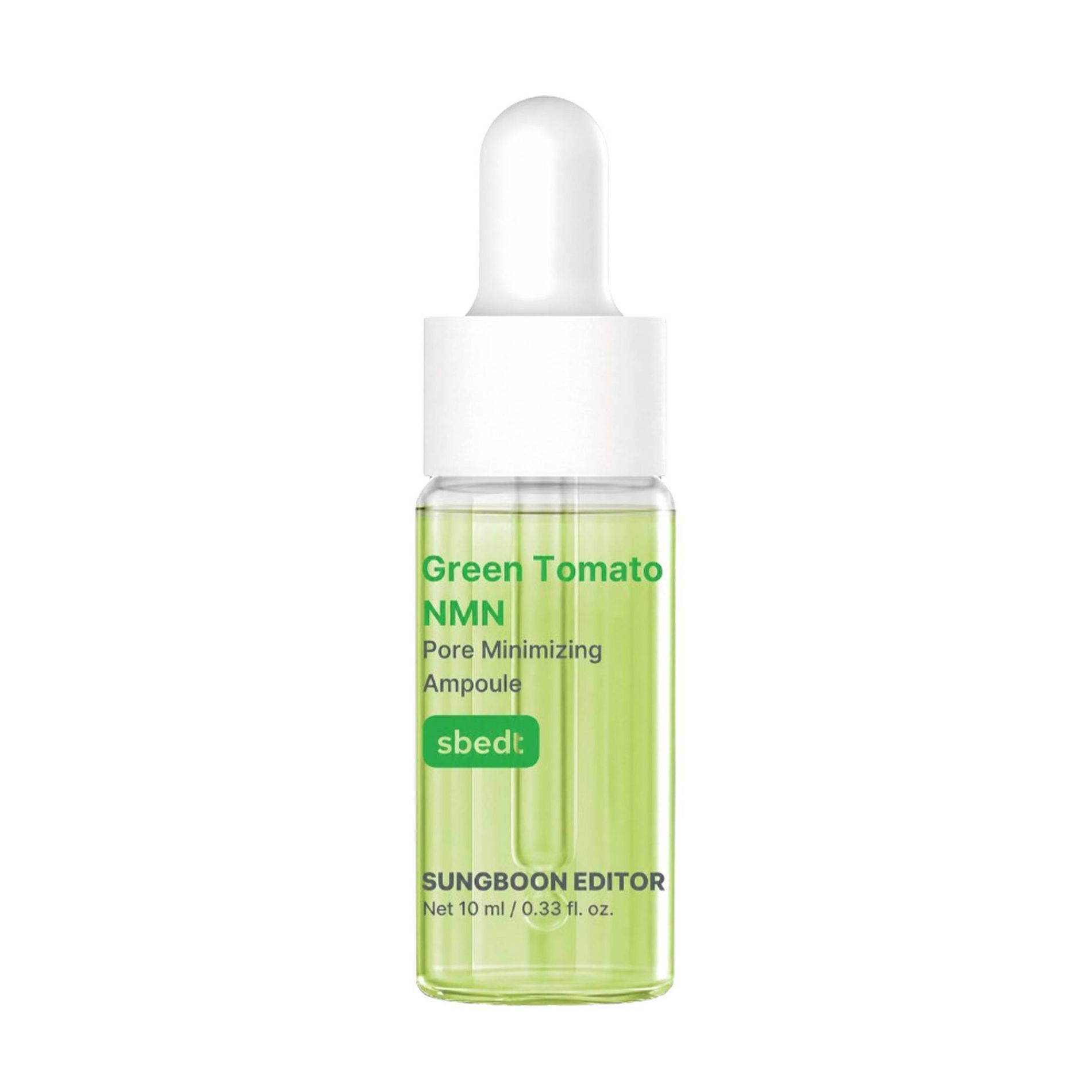 SUNGBOON EDITOR Green Tomato NMN Pore Minimizing, Skin Tightening & Firming Face Serum Ampoule - Travel Size - 10ml - Beauty Studio