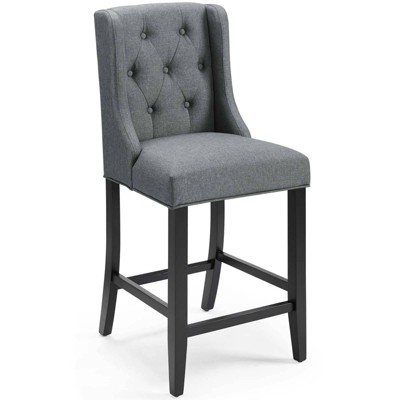 Baronet Tufted Button Upholstered Fabric Counter Height Barstool - Modway