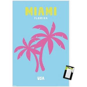 Trends International Reinders: Destinations - Destination Miami Unframed Wall Poster Prints - 1 of 4