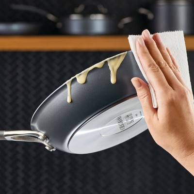 Graphite Stainless Steel Nonstick Induction Fry Pan Set, 2 Piece