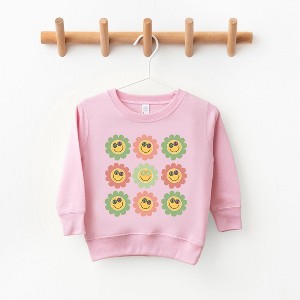 The Juniper Shop Smiley Flowers With Sunglasses Youth Ultra-Soft Graphic Sweatshirt - 1 of 3