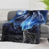 Howling Wolves Fleece Blanket - 50 x 60 Inches Soft Plush for Men, Women, and Kids - Cozy With Wolf Design - 4 of 4