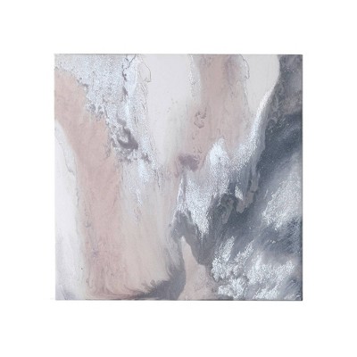 Photo 1 of 27 x 27 Blissful Gel Coat Canvas with Silver Foil Embellishment Blush