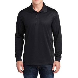 Mafoose Men's Long Sleeve Moisture-Wicking Micropique Sport-Wick Casual Polo T-shirt - 1 of 4