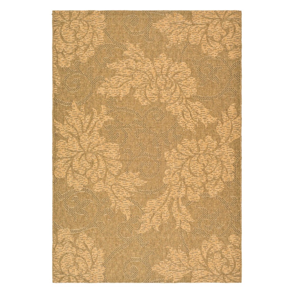 4'X5'7in Rectangle Olivey Outdoor Patio Rug Gold/Natural - Safavieh