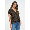 WEST K Women's Leah V Neck Short Dolman Sleeve Front Knob Blouse - 2 of 4