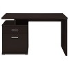 Gulches Contemporary Sleek Office Computer Desk ¨C 2-Drawer (Storage + File), Reversible Set-Up, Silver Metal Details for Home/Commercial Office - 3 of 4