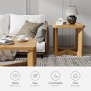Wooakway Wood Coffee Table Teapoy End Table Side Table with Cross Legs for Livingroom - 3 of 4