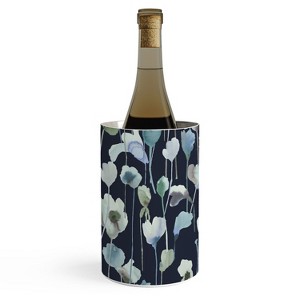 Ninola Design Watery Abstract Flowers Navy Wine Chiller - Deny Designs - 1 of 2