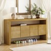 NicBex Modern Farmhouse Solid Wood Veneer Sideboard 2-Tier Storage Cabinet with Large Capacity,Console Buffet Cabinet for Dining Room - 3 of 4