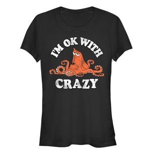 Juniors Womens Finding Dory Hank Ok With Crazy T-Shirt - 1 of 3